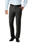 Haggar J.m.  Slim Fit 4-way Stretch Flat Front Dress Pants In Chcoal Htr