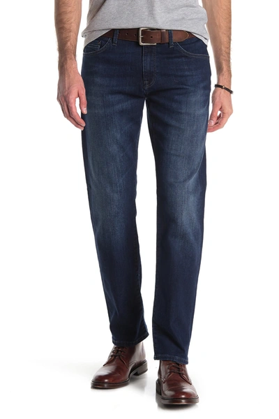 Mavi Zach Straight Jeans In Dark Brooklyn