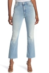 Mother The Hustler High Waist Ankle Flare Jeans In When In Ro