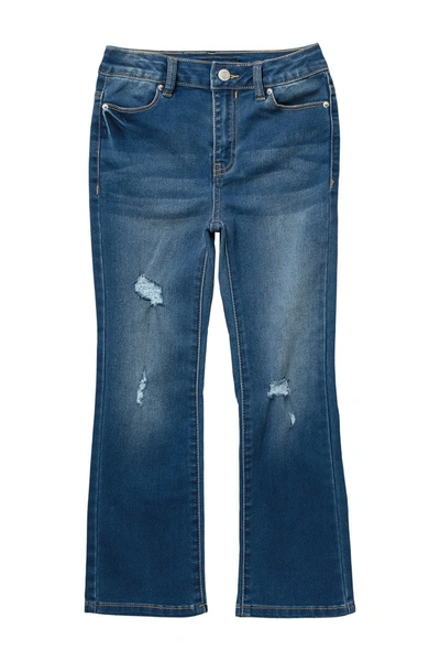 Calvin Klein Kids' Big Girls High Rise Flare Jeans In Authdstroy