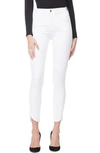 Good American Good Legs High Waist Shark Bite Hem Skinny Jeans In White001