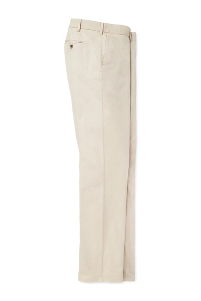 Peter Millar Crown Soft Flat Front Pants In Stone