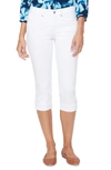 Nydj Petites Marilyn Cuffed Cropped Jeans In Optic White In Optic White
