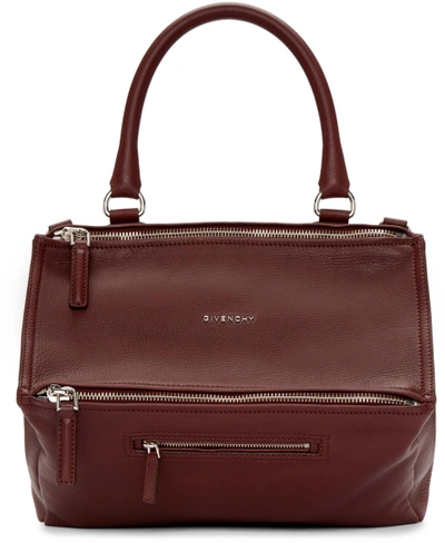 Givenchy Pandora Medium Leather Shoulder Bag In Oxblood