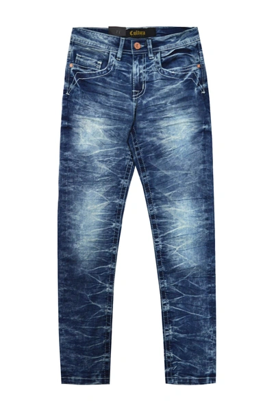 X-ray Kids' Acid Washed Stretch Slim Fit Jeans In Med Blue