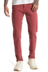 7 For All Mankind Paxtyn Skinny Fit Stretch Twill Performance Pants In Dusty Red