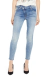 7 FOR ALL MANKIND ASYMMETRICAL FRONT SKINNY JEANS,190392756316