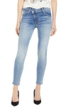 7 For All Mankind Asymmetric Front Skinny Ankle Jeans In Ret Ventu