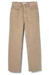 Re/done Originals High Waist Stovepipe Jeans In Washedkhaki