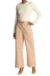 GANNI HIGH RISE STRETCH WIDE LEG CHINO PANTS,5710958705418