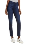 Paige Hoxton Ankle Skinny Jeans With Raw Hem In Mika