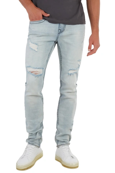True Religion Rocco Big T Ripped Skinny Jeans In Light Anch