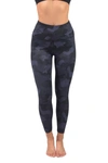 90 Degree By Reflex Nude Tech High Waist Camo Printed Ankle Leggings In 557ny - P557 Camo Navy Combo