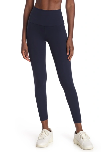90 Degree By Reflex Superflex High Rise Elastic Free Ankle Leggings In Dark Navy
