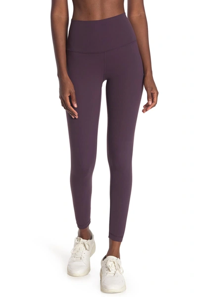 90 Degree By Reflex Superflex High Rise Elastic Free Ankle Leggings In Posh Plum