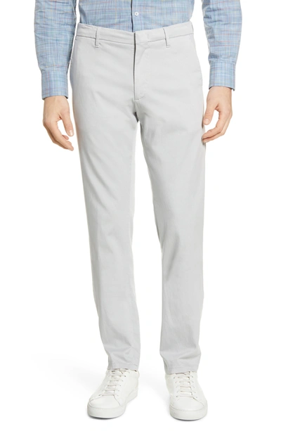 Zachary Prell Aster Straight Fit Pants In Light Grey