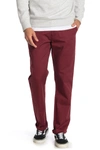 Volcom Vmonty Straight Leg Stretch Chinos In Cabernet