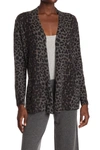 AMICALE CASHMERE ANIMAL PRINT WATERFALL CARDIGAN,843692112749