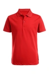 Nautica Short Sleeve Performance Polo Uniform Shirt In Red