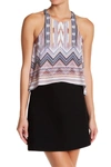 Tart Onyx High/low Tank Top In Ikat Border
