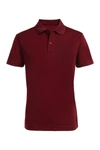 Nautica Kids' Short Sleeve Performance Polo Uniform Shirt In Burgundy