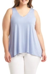 Lemon Tart Annora Tank In Periwinkle