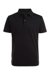 Nautica Kids' Short Sleeve Performance Polo Uniform Shirt In Black