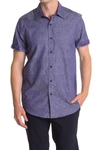 Robert Graham Equinox Short Sleeve Classic Fit Shirt In Royal Purple