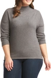 Tart Deb Ribbed Long Sleeve Top In Charcoal