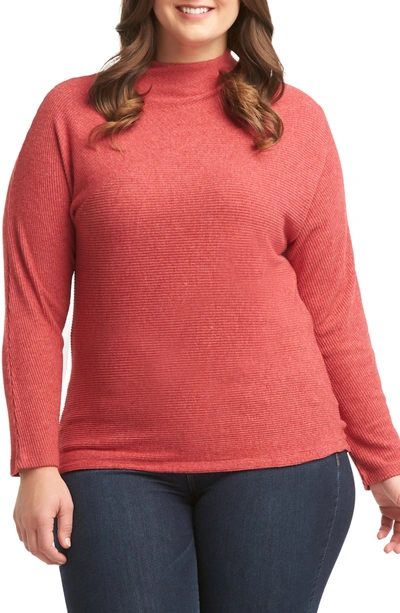 Tart Deb Ribbed Long Sleeve Top In Cranberry