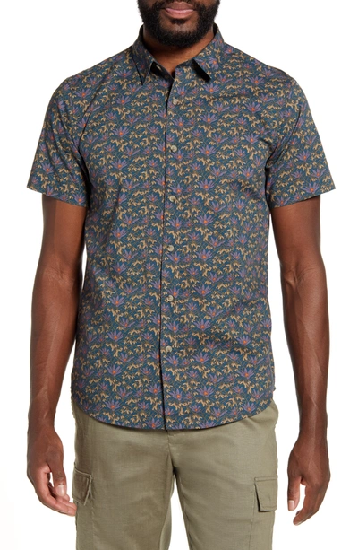 Acyclic Short Sleeve Daisy Slim Fit Shirt In Dark Blue