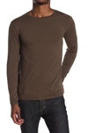 X-ray Crew Neck Long Sleeve T-shirt In Army Green