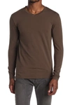 X-ray V-neck Long Sleeve T-shirt In Army Green