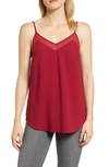 1.state Chiffon Inset Camisole In Lush Berry