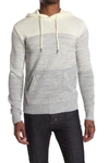 X-ray Two Tone Knitted Pullover Hoodie In Oatmeal White