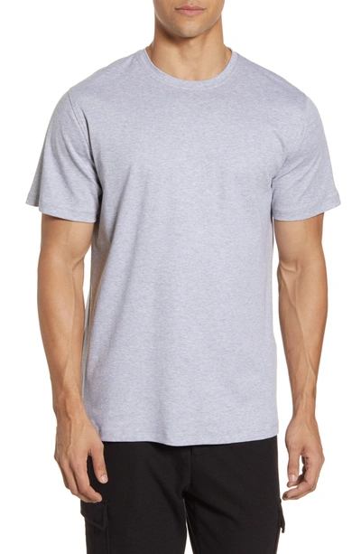 Acyclic Short Sleeve Basic Crew Neck Slim Tee In Hthr Grey