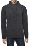 X-ray Shawl Collar Sweater In Black