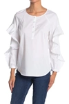 7 FOR ALL MANKIND RUFFLE SLEEVE SHIRT,190392279426