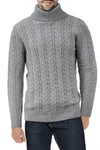 X-RAY CABLE KNIT TURTLENECK SWEATER,613053440886