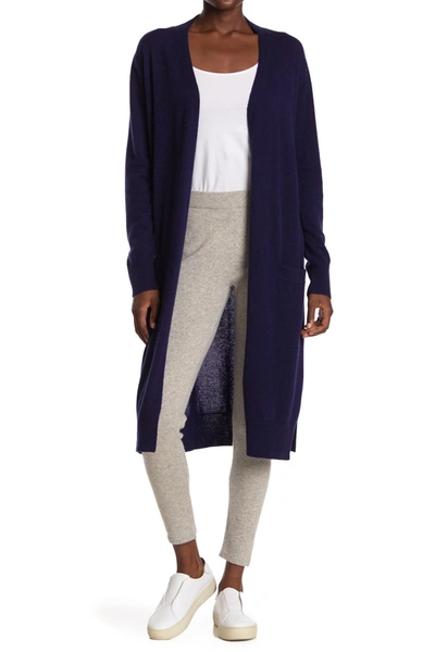 Amicale Cashmere Open Front Duster In Nvy