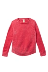 Harper Canyon Kids' Chenille Sweater In Pink Magenta