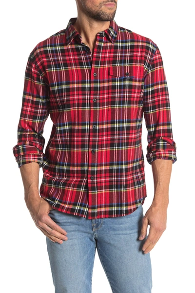 ...lost Frenzy Long Sleeve Plaid Print Flannel Shirt In Red