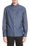 Saturdays Surf Nyc Crosby Denim Slim Fit Shirt In Indigo