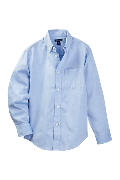 Tommy Hilfiger Kids' Pinpoint Oxford Shirt In Med Blue