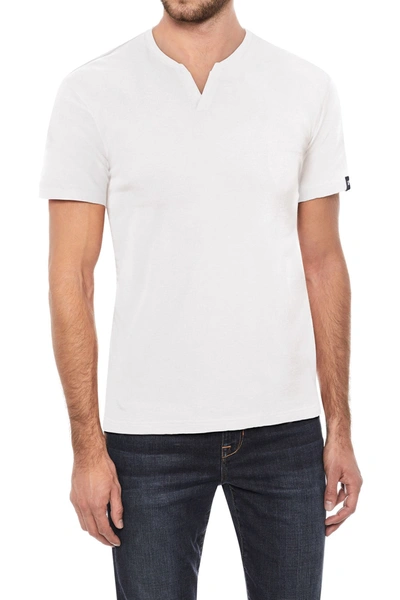 X-ray Split Neck T-shirt In White