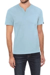 X-ray Split Neck T-shirt In Light Blue