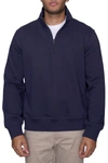 Tailorbyrd Fleece Q-zip Pullover In Navy