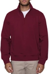 Tailorbyrd Fleece Q-zip Pullover In Burgundy