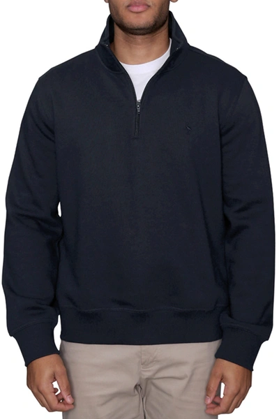 Tailorbyrd Fleece Q-zip Pullover In Black