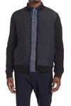 PERRY ELLIS CONTRAST QUILTED ZIP FRONT JACKET,030672957050